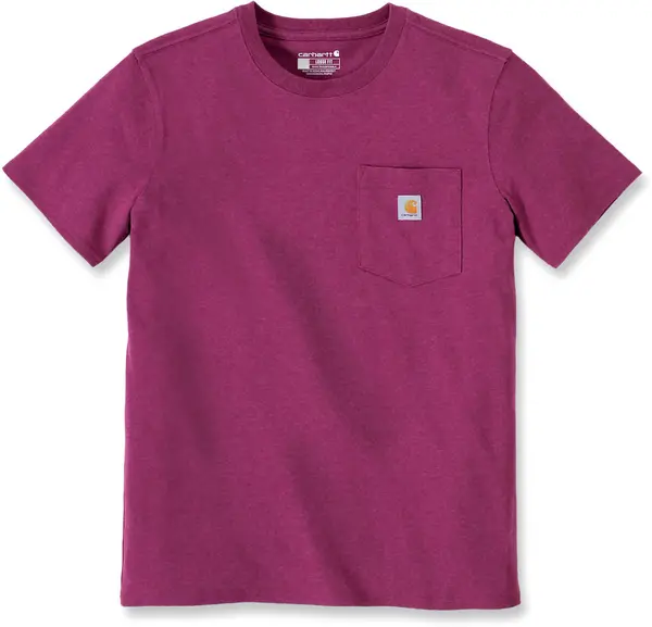 Image of Carhartt Loose Fit Heavyweight K87 Pocket Ladies T-Shirt, pink, Size XS for Women