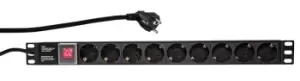 Image of LogiLink PDU9C02 power distribution unit (PDU) Black 9 AC outlet(s)