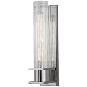 Image of Sperry 1 Light Wall Sconce Polished Nickel, Glass