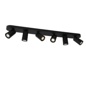Image of Xyrus Modern Ceiling Spotlight Bar - LED Dim to warm - GU10 - 6x5W 2200K/3000K - Black