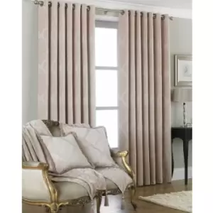 Image of Riva Home Winchester Ringtop Curtains (66x72 (168x183cm)) (Natural) - Natural