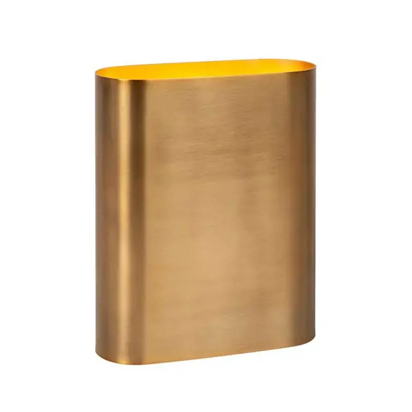 Image of Lucide Lucide Ovalis Up & Down Wall Light - Matt Gold