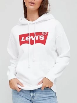 Image of Levis Batwing Logo Standard Hoodie - White, Size S, Women
