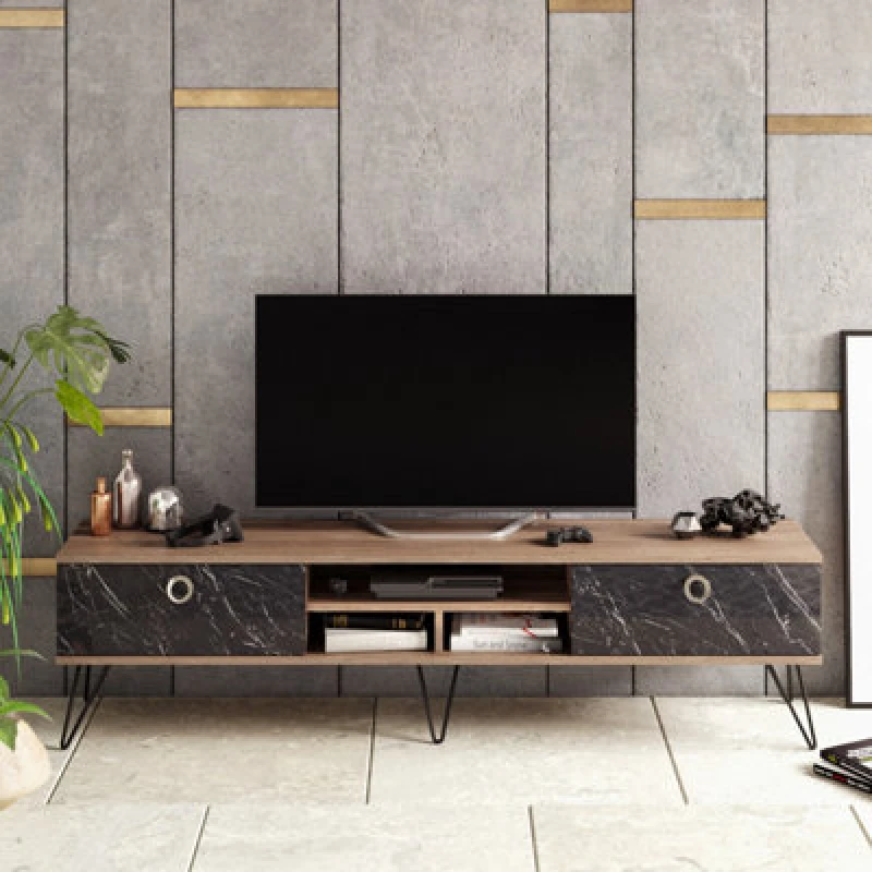 Image of Decorotika Lorenz Modern TV Stand TV Unit for TV'S Up to 71" Multi