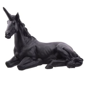 Image of Black Unicorn Garden Ornament