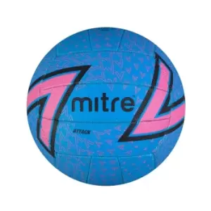 Image of Mitre Attack 18 Panel Netball Blue/Pink/Black 4