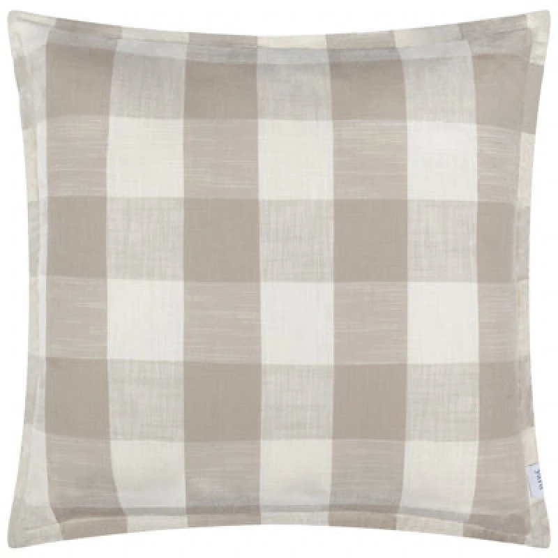 Image of Yard Chesil Check 100% Cotton Filled Outdoor Cushion Natural 50 X 50Cm, Cream 5.03E+12
