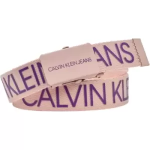 Image of Calvin Klein Jeans Canvas Logo Belt - Pink