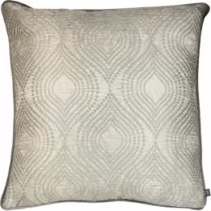 Image of Prestigious Textiles - Radiance Woven Piped Edge Cushion Cover, Pumice, 55 x 55 Cm