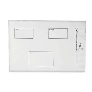 Image of 5 Star Elite Envelopes Extra Strong Waterproof Polythene Peel and Seal Opaque 250x320mm Pack 100