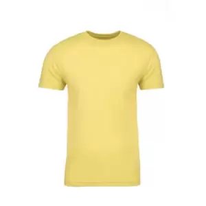 Image of Next Level Adults Unisex Suede Feel Crew Neck T-Shirt (M) (Banana Cream)