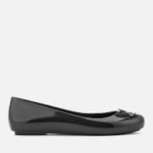 Image of Vivienne Westwood for Melissa Womens Space Love 19 Ballet Flats - Black/Gun Orb - UK 8