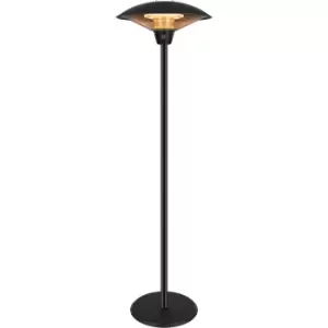 Image of electriQ Mushroom Style Electric Infrared Patio Heater - 2.1kW with 3 Heat Settings in Black