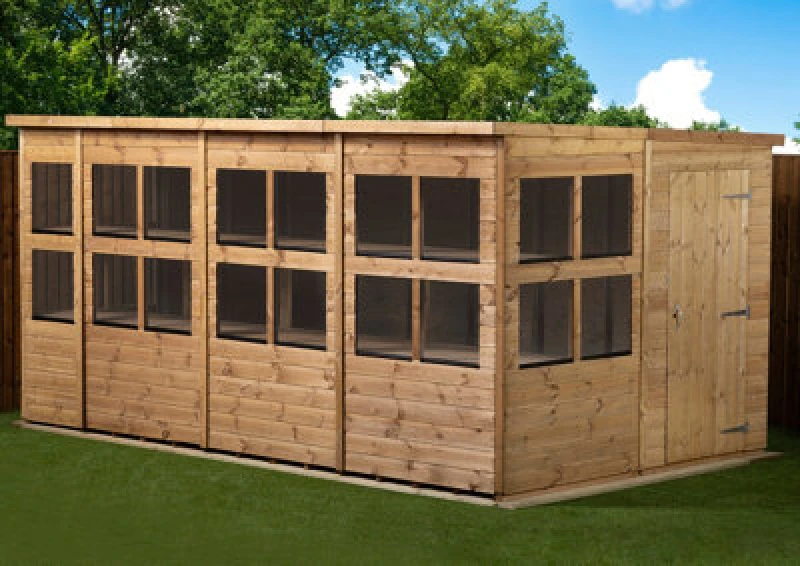 Image of Empire Sheds Empire Pent Potting Shed 14X8 Single Door