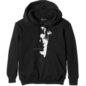 Image of Amy Winehouse - Scarf Portrait Mens Medium Pullover Hoodie - Black
