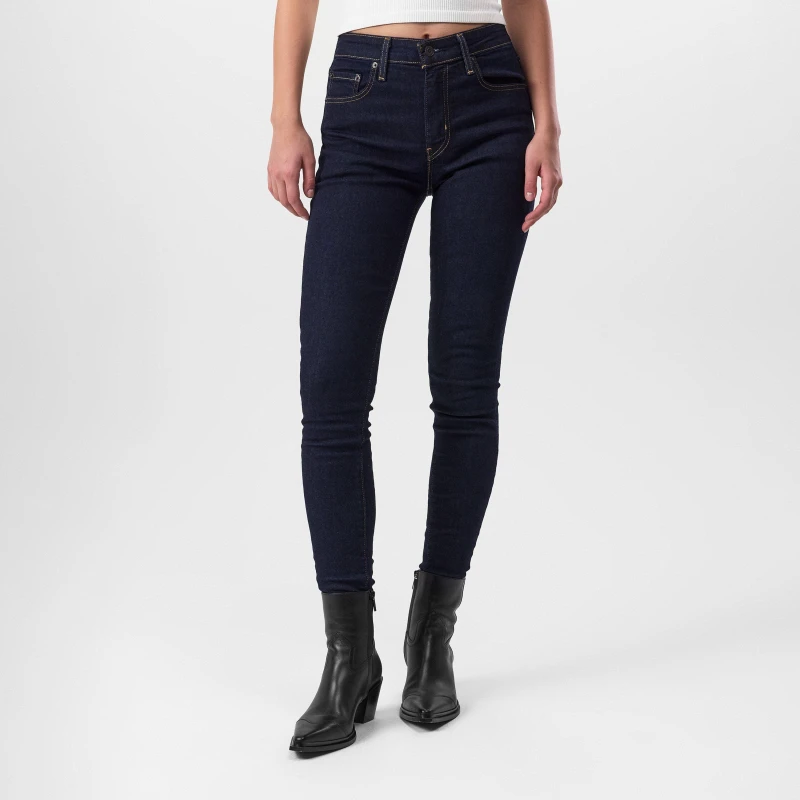 Image of Levis 721 High Rise Skinny Jeans - Blue Blue 26 S