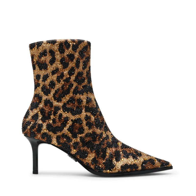 Image of Steve Madden Womens Heirloom Heeled Ankle Boots Leopard female 3 (36)