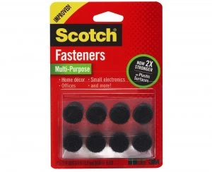 Image of Scotch Reclosable Fasteners Black Dots 24 Sets
