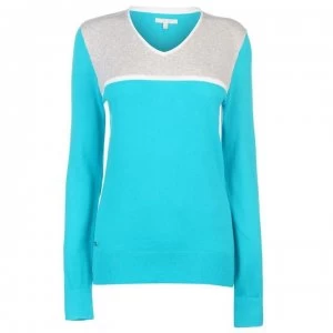 Image of adidas V Neck Golf Sweater Ladies - Energy Blue