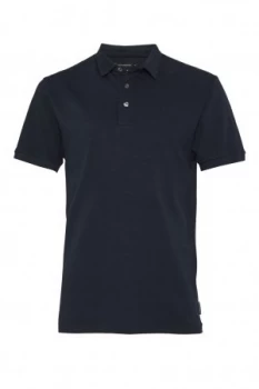 Image of Mens French Connection Parched Textured Pique Polo Shirt Marine