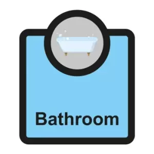 Image of Bathroom Sign, Self Adhesive Foamex (266mm x 310mm)