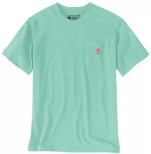 Image of Carhartt Workwear Pocket T-Shirt, turquoise, Size S, turquoise, Size S