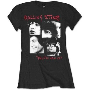 Image of The Rolling Stones - Photo Exile Ladies XX-Large T-Shirt - Black
