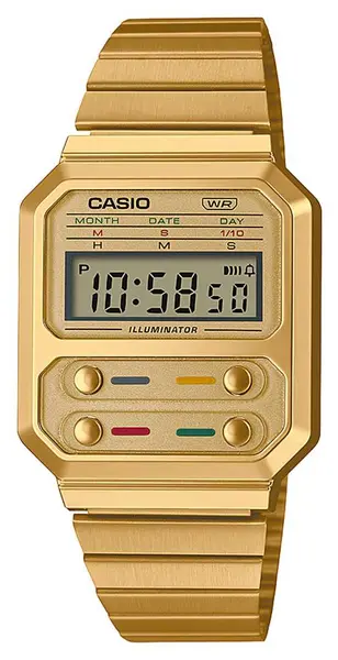 Image of Casio A100WEG-9AEF Vintage Gold Stainless Steel Digital Watch