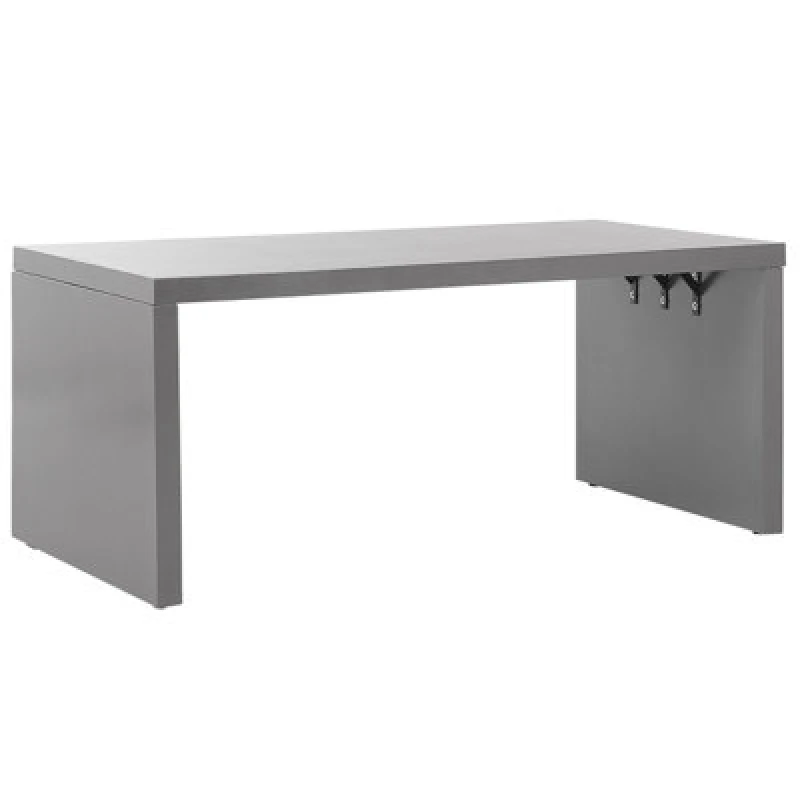 Image of BELIANI Beliani - Outdoor Concrete Table U-Shape Steel Frame 180 x 90cm Grey Taranto 262497
