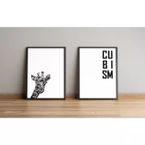 Image of 2PYSCT-030 Multicolor Decorative Framed MDF Painting (2 Pieces)