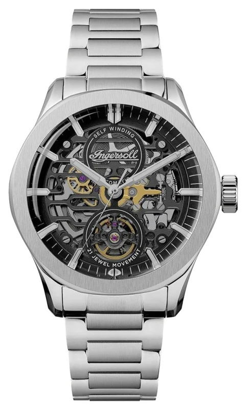 Image of Ingersoll I16701 THE BRONC Skeleton Automatic (44mm) Black Watch