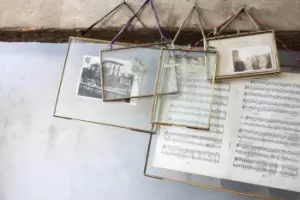 Image of Nkuku Kiko Brass Photo Frames Photo Frames Gold Extra Large Landscape 29 x 36 cm