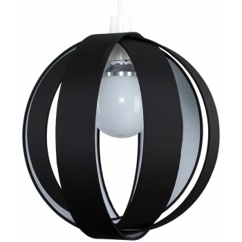 Image of Minisun - J90 Globe Ceiling Pendant Light Shade - Black - No Bulb