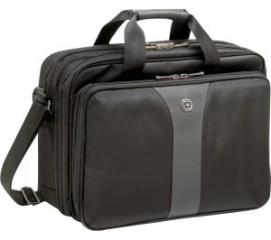Image of WENGER Legacy Double-Gusset 16" Laptop Case - Black & Grey, Black