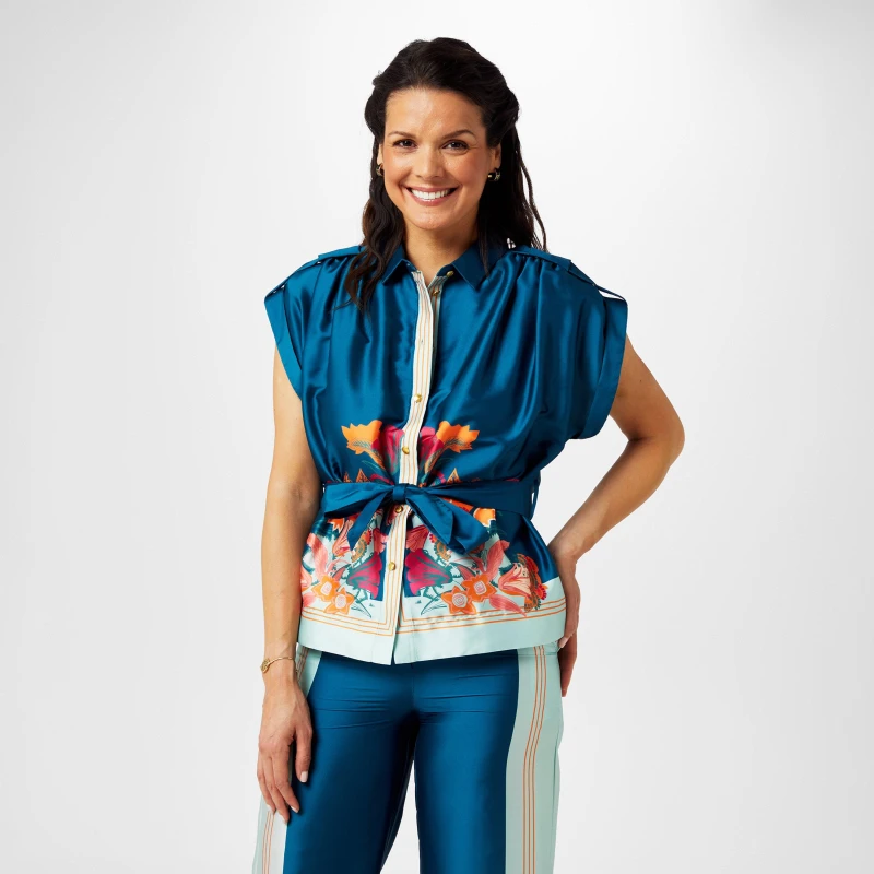Image of Biba Biba Border Print Top - Multi Multi 8