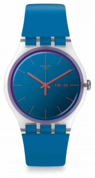 Image of Swatch New Gent Polablue Blue Silicone Strap Watch