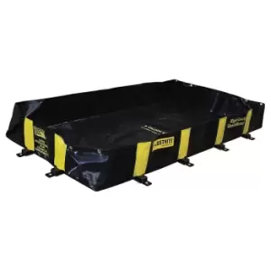Image of Justrite QuickBerm rigid lock folding tray, with Rigid-Lock, collection capacity 890 l