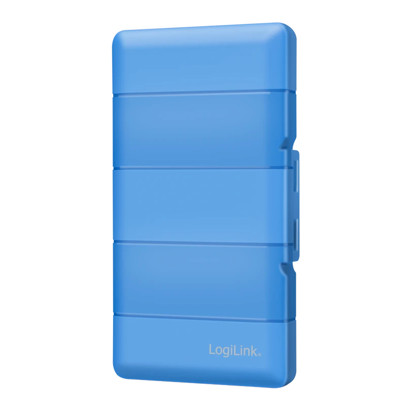 Image of LogiLink M.2 NGFF/NVME protection box for 4 SSD. blue