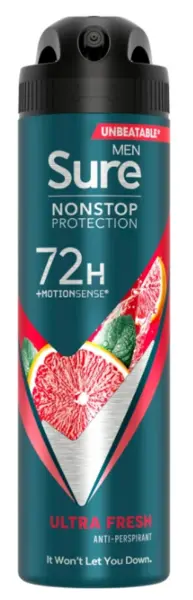 Image of Sure Men Non Stop Protection Ultra Fresh Deodorant 150ml