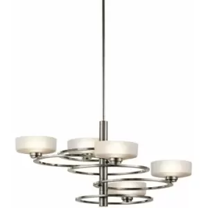 Image of Loops - 4 Bulb Chandelier Hanging Pendant LIght Classic Pewter LED G9 3.5W Bulb