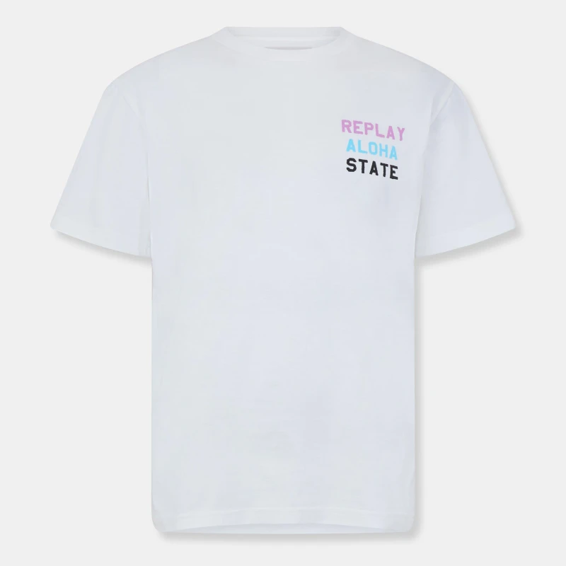 Image of Replay Mens Aloha State T-Shirt White male S