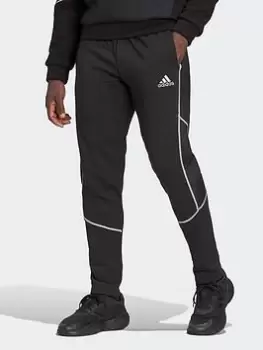 Image of adidas Q4 Fleece Pant, Black/Silver, Size S, Men