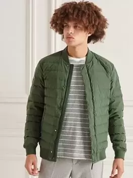 Image of Superdry Studios Down Padded Jacket - Thyme, Green Size M Men