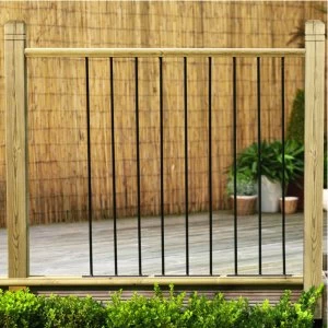 Image of Wickes Straight Deck Rail Insert - Black 914 x 270mm