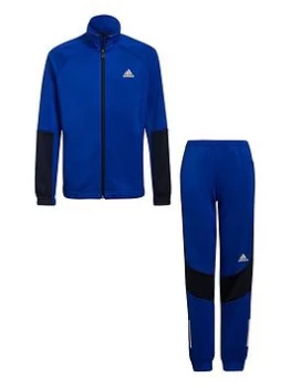 Image of adidas Junior Boys XFG AEROREADY Tracksuit - Blue/White, Size 7-8 Years