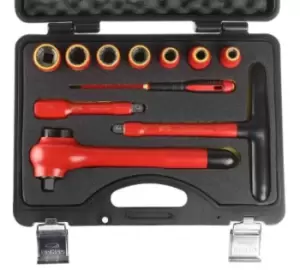 Image of Bahco 7811DMV 11 Piece Socket Set, 1/2 in Insulated Square Drive