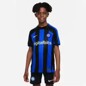 Image of Nike Inter Milan Home Shirt 2022 2023 Juniors - Blue