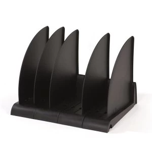 Image of Avery Desktop Range DR300 Heavy Duty Book Rack Black with 4 Base Sections and 5 Dividers