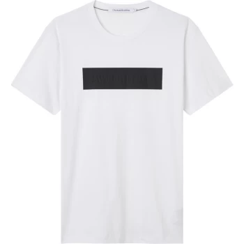 Image of Calvin Klein Jeans Block Logo T Shirt - Brght White YAF