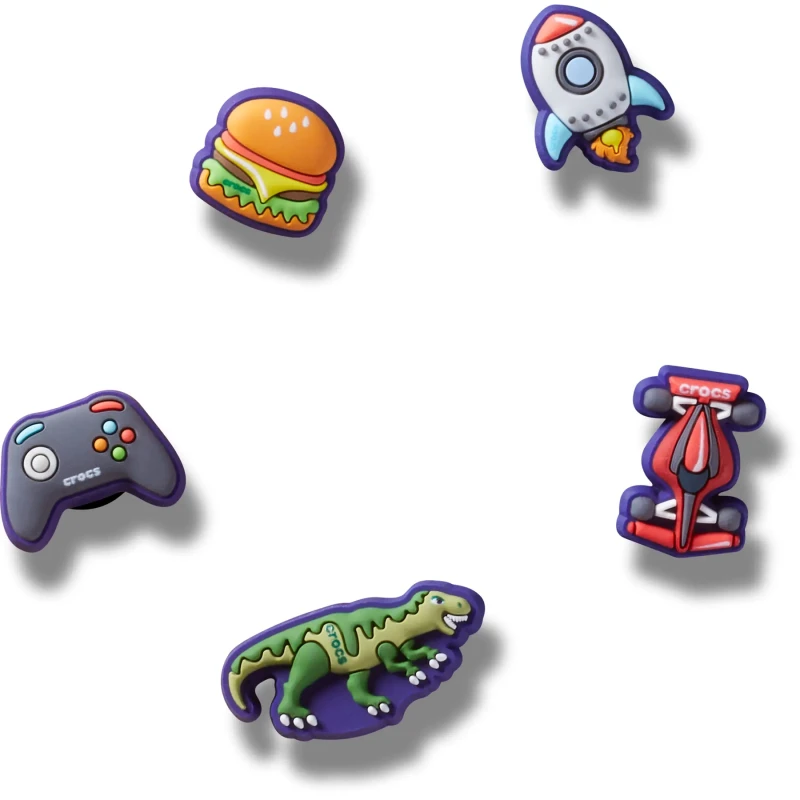 Image of Crocs Set of 5 Tiny Boy Favourites Jibbitz Multi-Coloured Women ONE SIZE